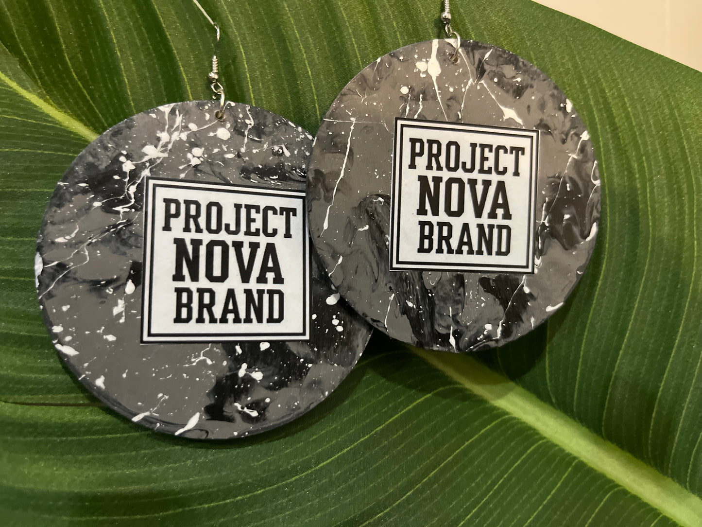 Splatter Krew Earrings – Charcoal Dust