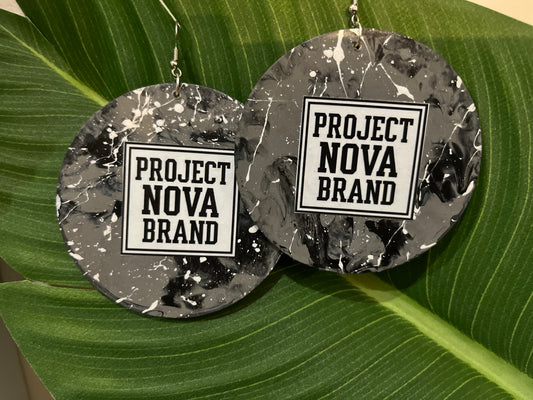 Splatter Krew Earrings – Charcoal Dust