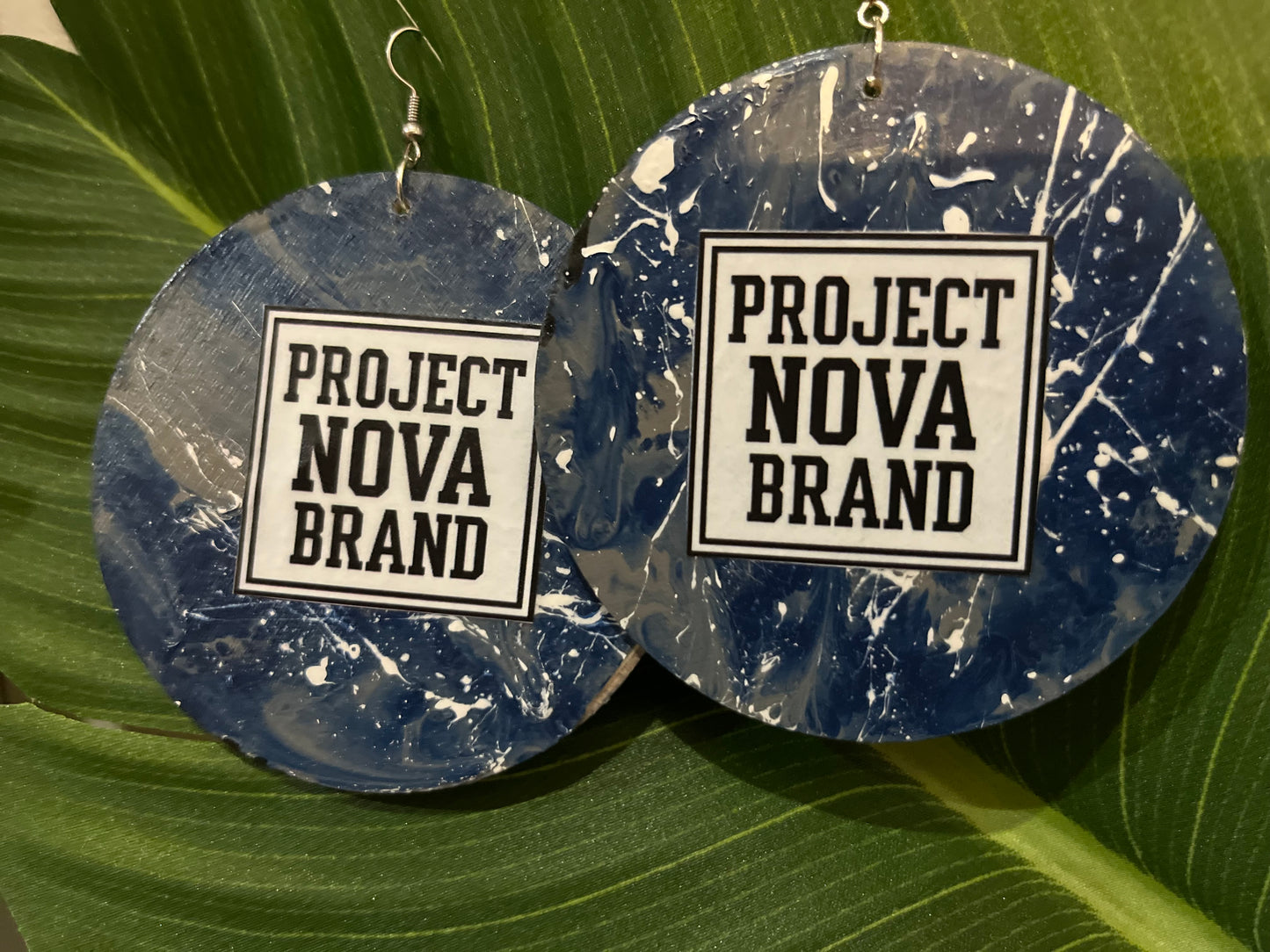 Splatter Krew Earrings – Navy Rinse