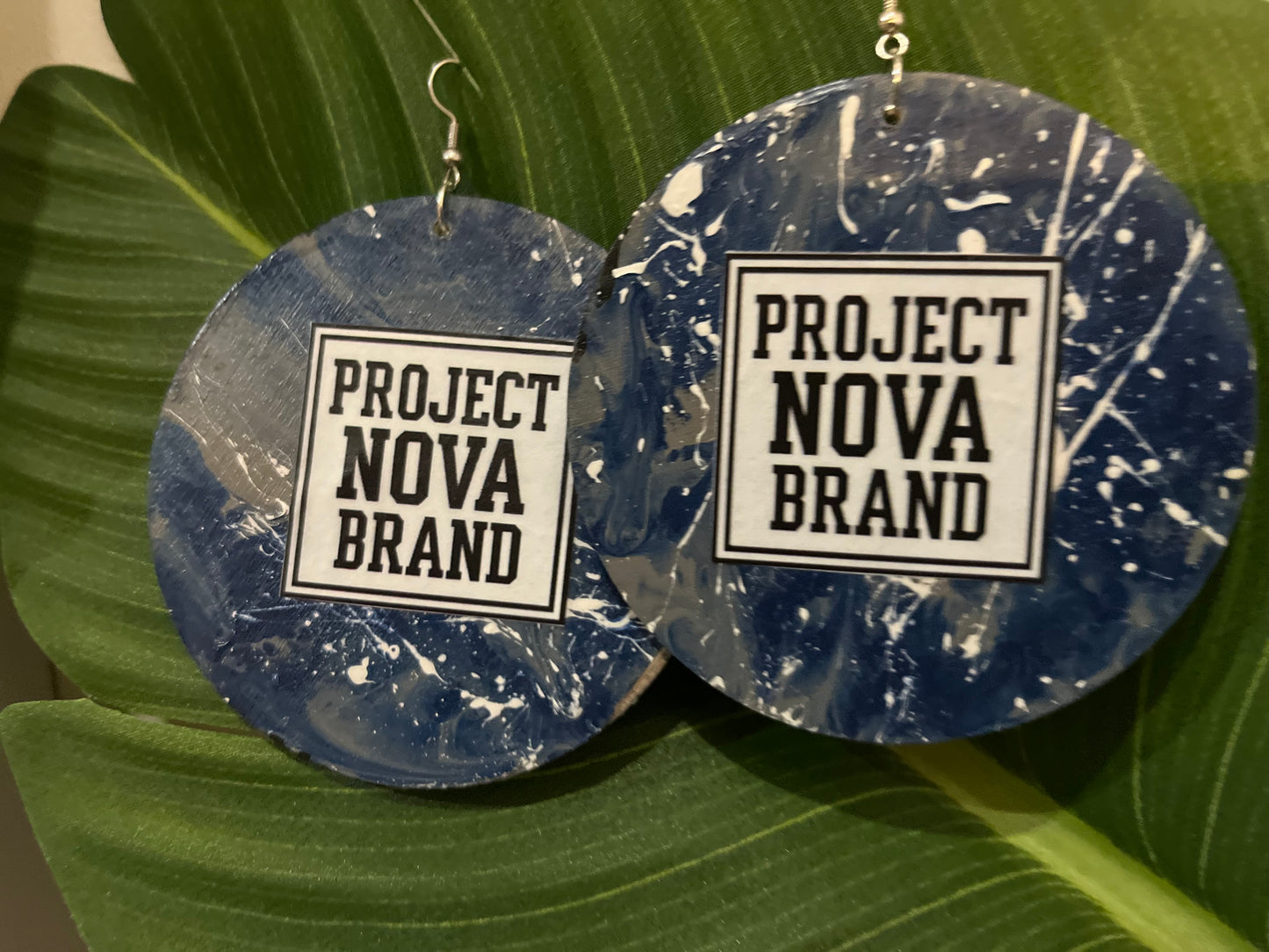 Splatter Krew Earrings – Navy Rinse